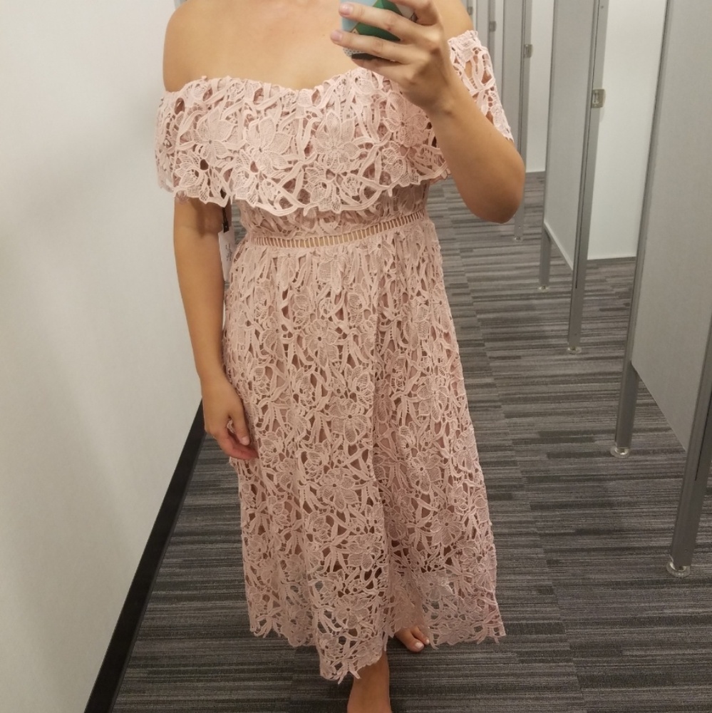 Blush lace dress